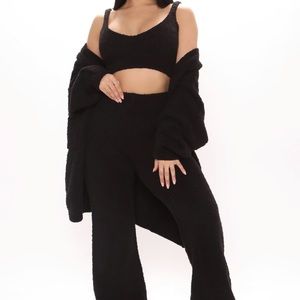 Fashion Nova 3 Piece Cozy Pant Set